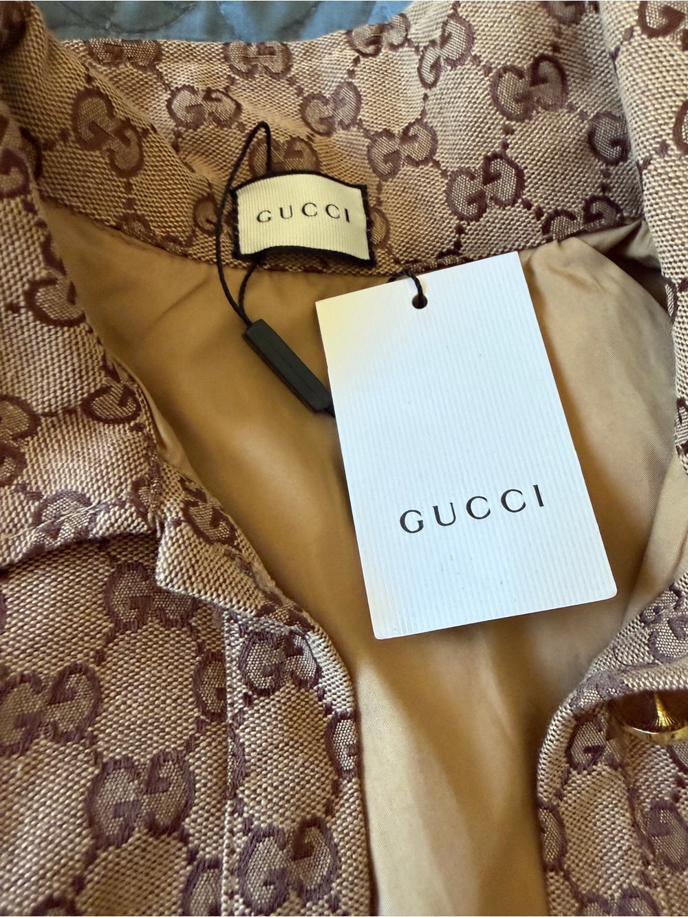 Gucci Monogram Short Sleeve Belted Dress in Beige RUN SMAll - Picture 5 of 14